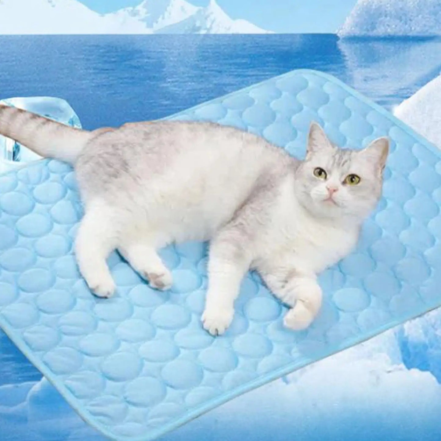 Cats Ice Silk Pet Self Cooling Pad Summer Dog Cool Mat Blanket For Pet Beds/Kennels Reusable Pet Accessories