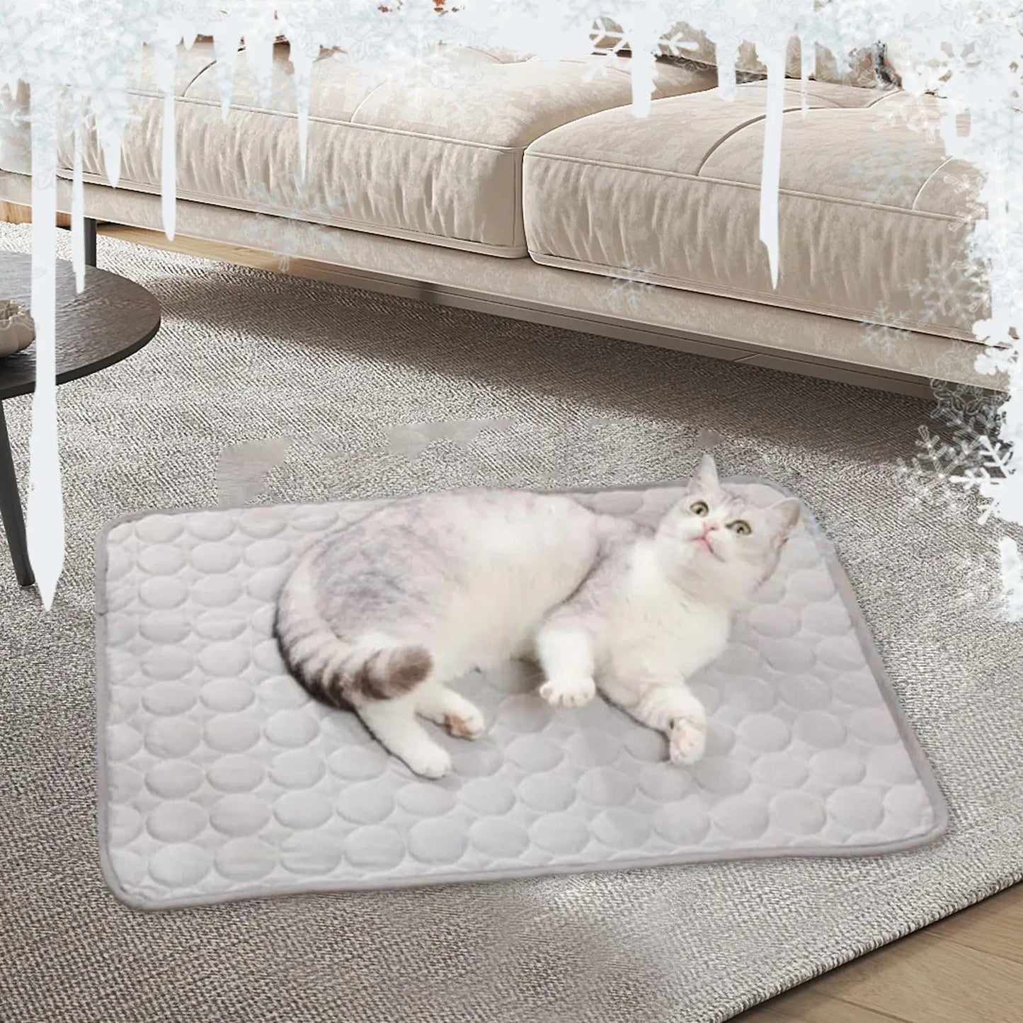 Cats Ice Silk Pet Self Cooling Pad Summer Dog Cool Mat Blanket For Pet Beds/Kennels Reusable Pet Accessories