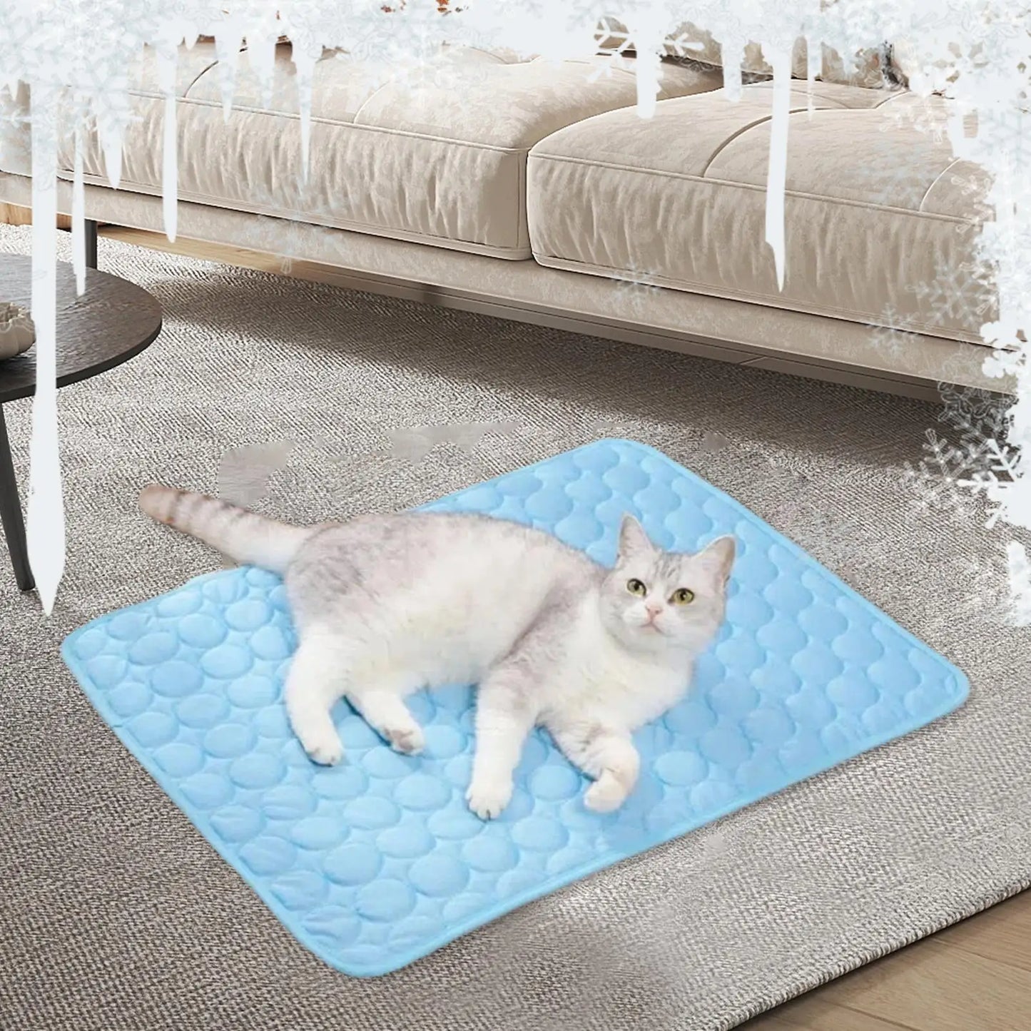 Cats Ice Silk Pet Self Cooling Pad Summer Dog Cool Mat Blanket For Pet Beds/Kennels Reusable Pet Accessories