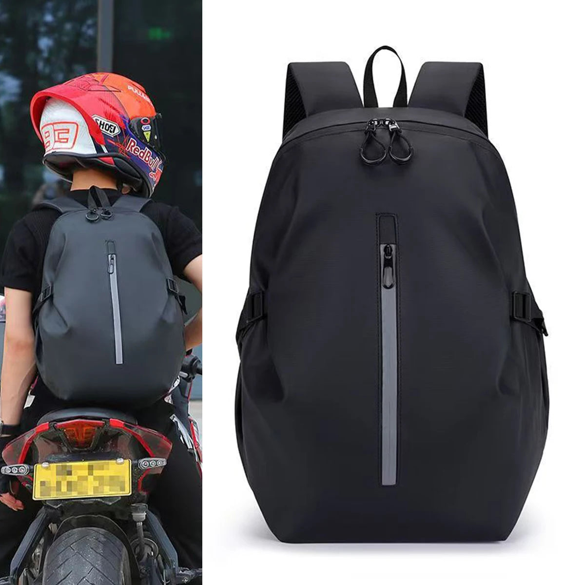 Waterproof Motorcycle Backpack Outdoor Sports Moto Biker Cycling Riding Helmet Backpack Reflective Business Travel Laptop Bag