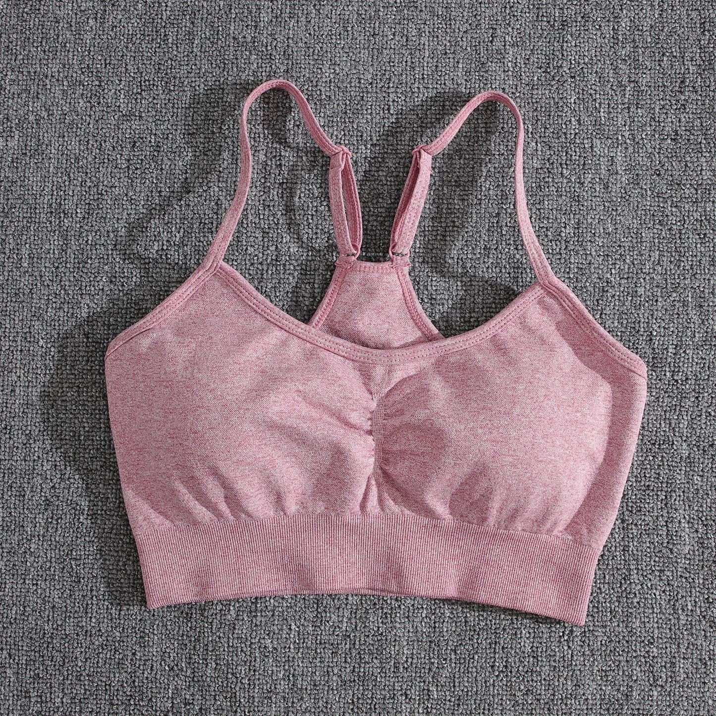 Solid Women Two Piece Sets Peach Buttocks Shorts Female Trackuists Gym Set Halter Fitness Shorts Push Up Bra Summer